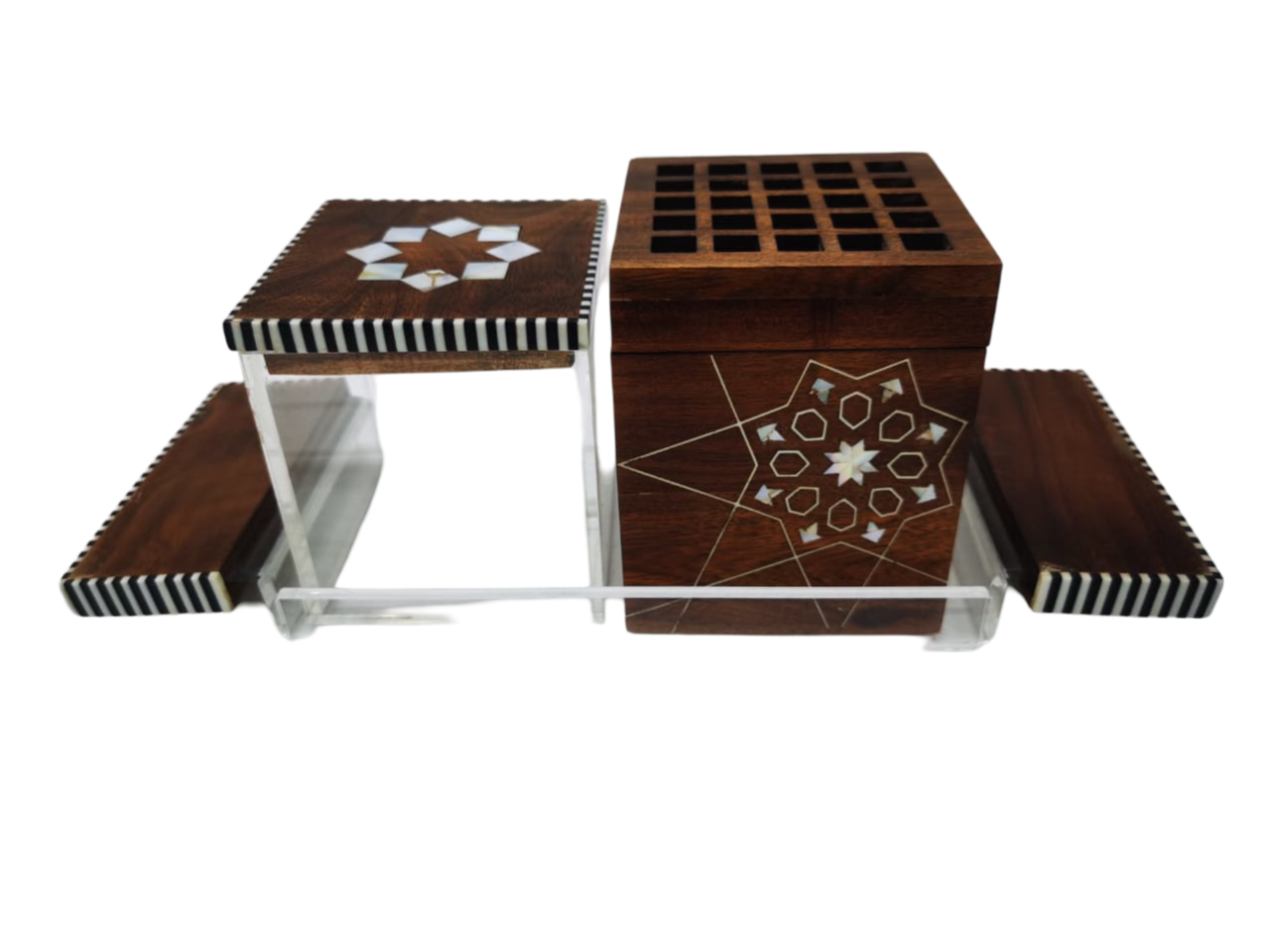 Mother of Pearl Bukhoor Burner Tray Set