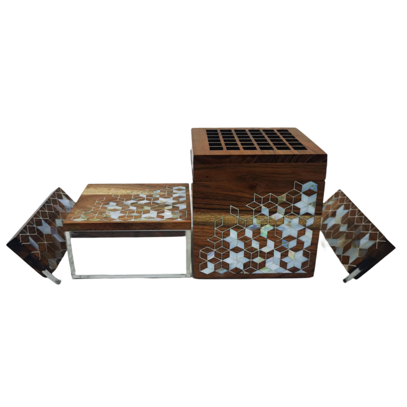Mother of Pearl Bukhoor Burner Tray Set
