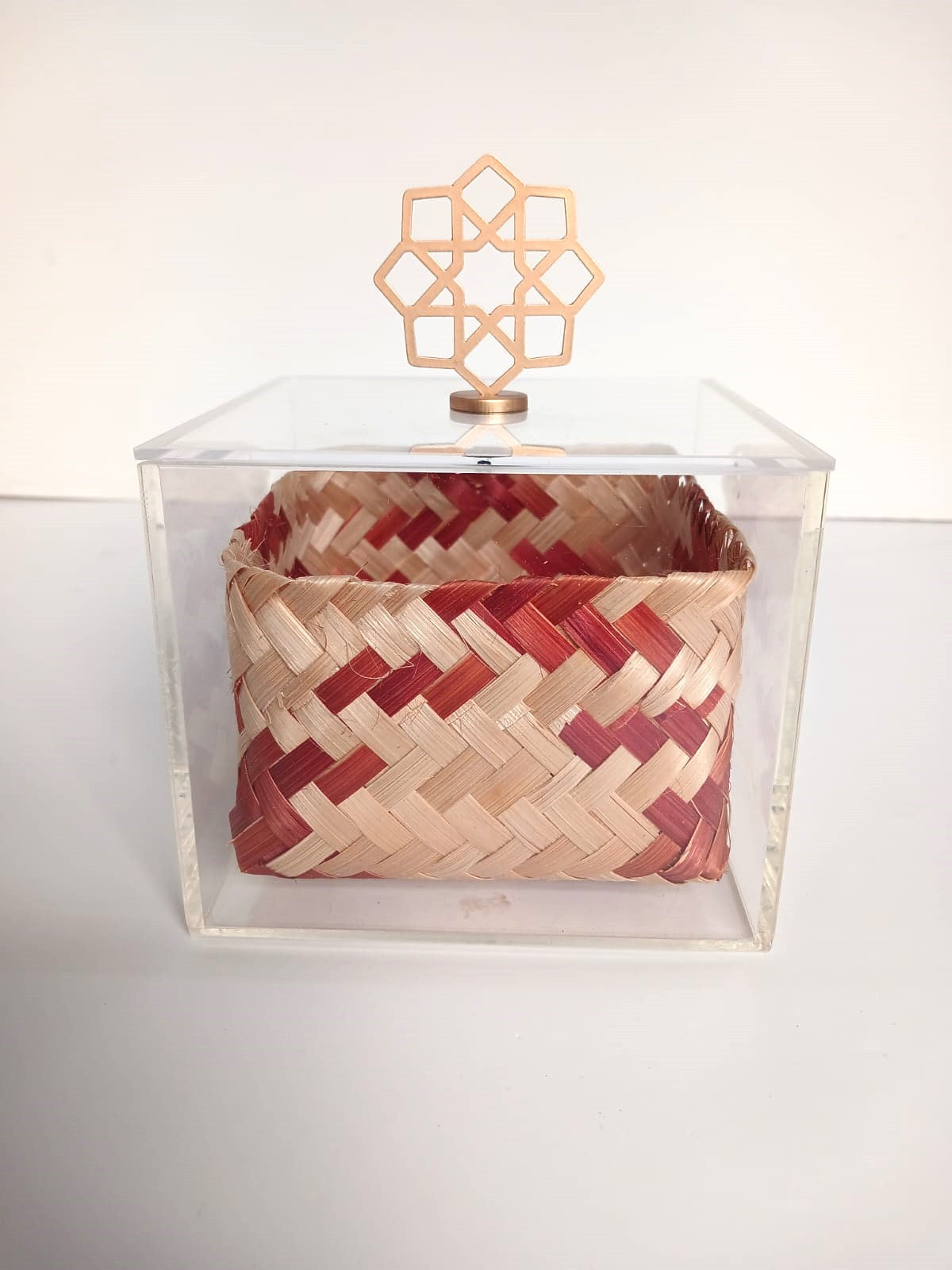 Big Acrylic Box Single with Brass Knob