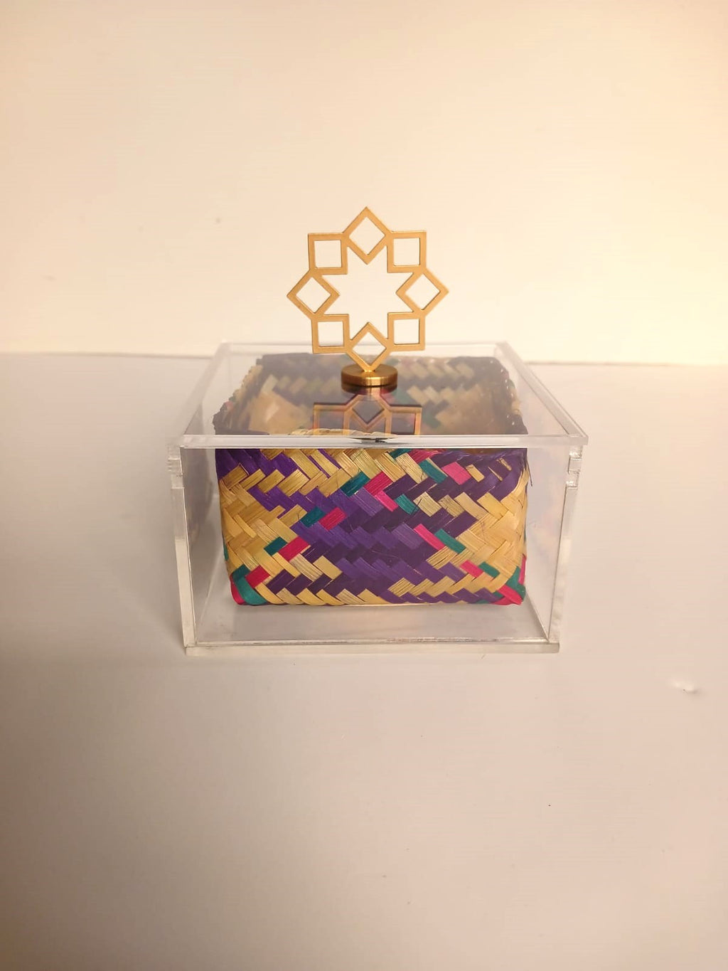 Small Acrylic Box Single with Brass Knob