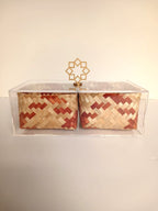 Acrylic Box Double with Brass Knob