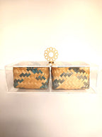 Acrylic Box Double with Brass Knob