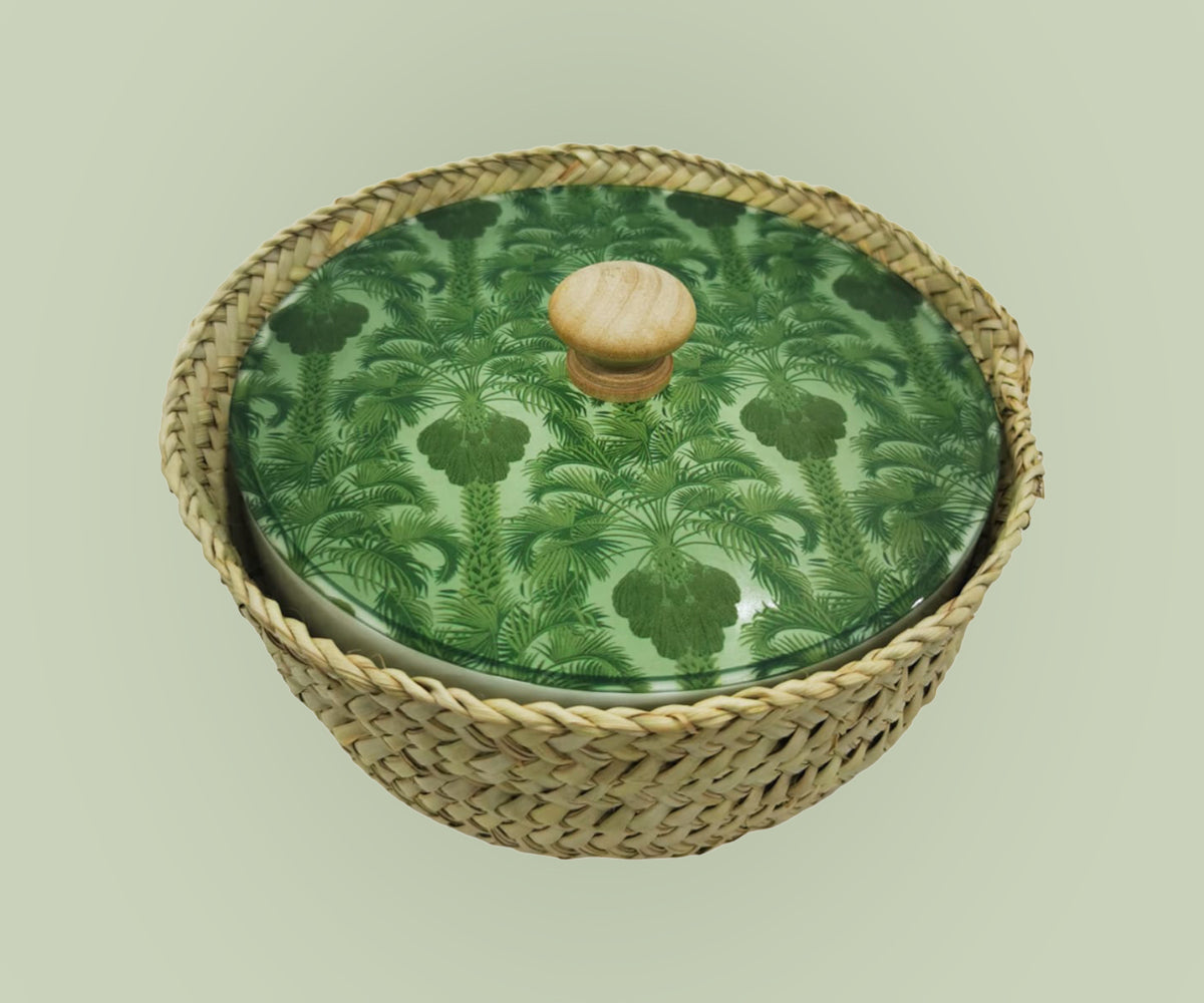 Green Date  Palm Wooden  Knob